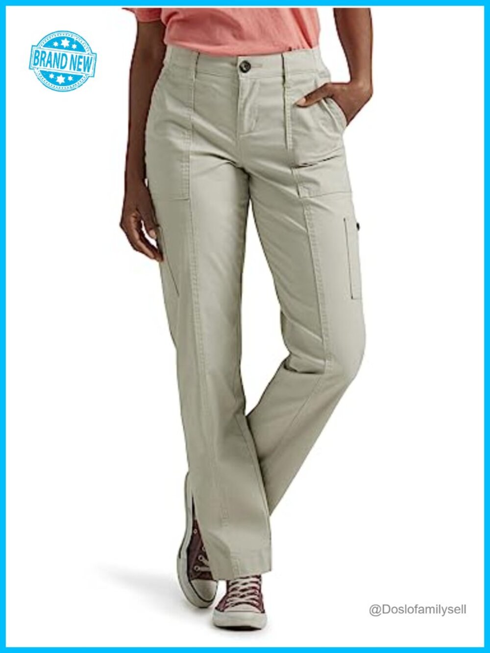 Lee Women's Ultra Lux Comfort Flex-to-Go Utility Pant Loose Straight Leg